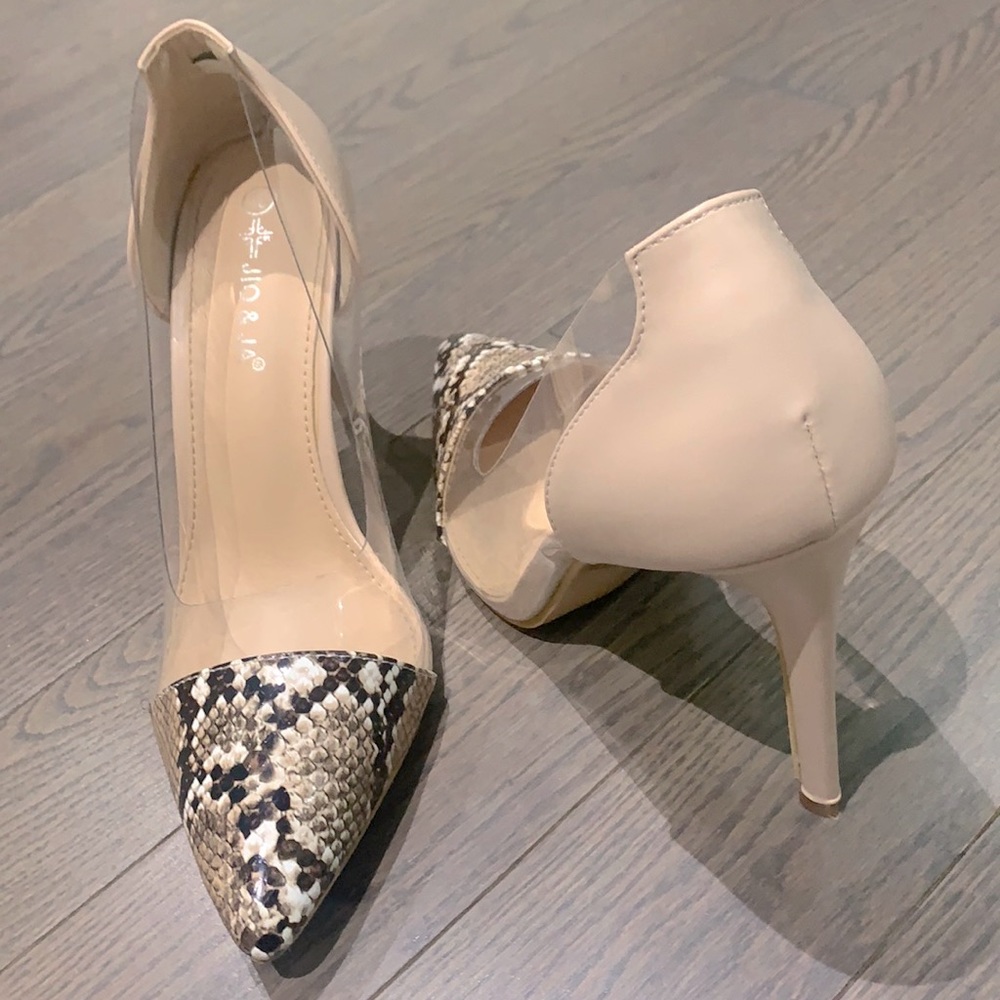 Tan heels.